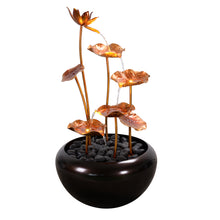 Load image into Gallery viewer, Galvanized Metal Fountain with 4 LED Lights and River Stones - Outdoor