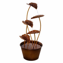 Load image into Gallery viewer, Zinc Metal Flower Fountain with Pump