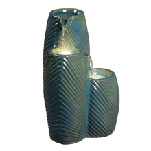 Load image into Gallery viewer, Ceramic Tiered Leaf Cascade Fountain