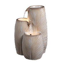 Load image into Gallery viewer, Ceramic Tiered Leaf Cascade Fountain