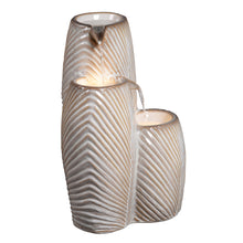 Load image into Gallery viewer, Ceramic Tiered Leaf Cascade Fountain