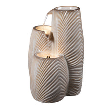 Load image into Gallery viewer, Ceramic Tiered Leaf Cascade Fountain