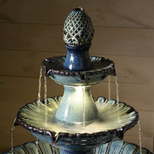 Load image into Gallery viewer, LED 3-Tier Ceramic Fountain