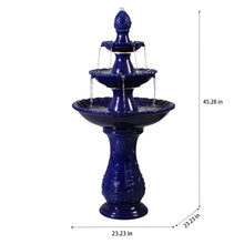 Load image into Gallery viewer, LED 3-Tier Ceramic Fountain