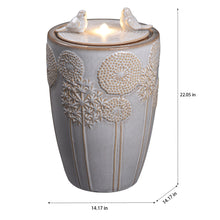 Load image into Gallery viewer, LED Ceramic Bird & Dandelion Fountain