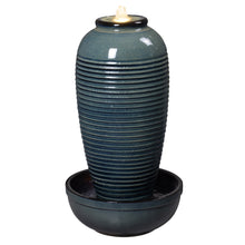 Load image into Gallery viewer, LED Ceramic Ribbed Vase Fountain
