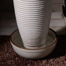 Load image into Gallery viewer, LED Ceramic Ribbed Vase Fountain