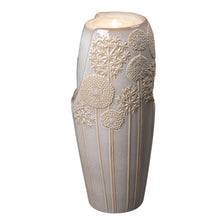 Load image into Gallery viewer, LED Tall Ceramic Floral Cascade Fountain