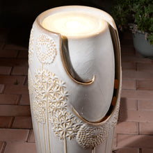Load image into Gallery viewer, LED Tall Ceramic Floral Cascade Fountain