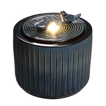 Load image into Gallery viewer, LED 2-Tier Ceramic Bird Bath Fountain