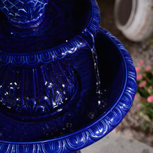 Load image into Gallery viewer, LED 2-Tier Ceramic Pedestal Fountain