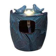 Load image into Gallery viewer, Ceramic Tabletop Double Bird Bubbler Fountain