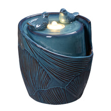 Load image into Gallery viewer, Ceramic Tabletop Double Bird Bubbler Fountain