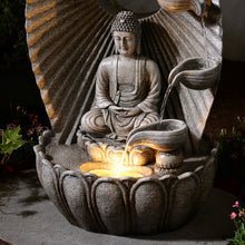 Load image into Gallery viewer, LED Buddha Cascade Water Fountain