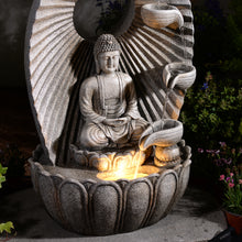 Load image into Gallery viewer, LED Buddha Cascade Water Fountain