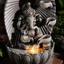 Load image into Gallery viewer, LED Ganesha Cascade Water Fountain