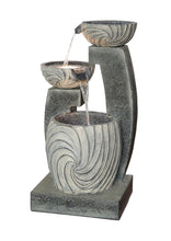 Load image into Gallery viewer, 3 Tiers Modern Cascading Water Fountain Outdoor W/Ww LEDs