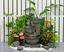Load image into Gallery viewer, Enchanting Outdoor Fountain with 12 Warm White LED Lights - Gray