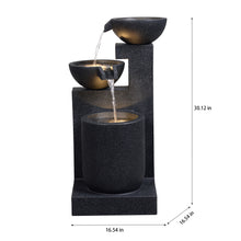Load image into Gallery viewer, LED Modern Tiered Bowl Fountain