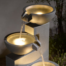 Load image into Gallery viewer, LED Modern Tiered Bowl Fountain