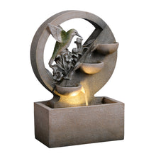 Load image into Gallery viewer, LED Hummingbird Cascading Bowl Fountain
