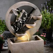 Load image into Gallery viewer, LED Hummingbird Cascading Bowl Fountain