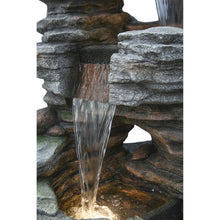 Load image into Gallery viewer, LED 4-Tier Stacked Rock Water Fountain