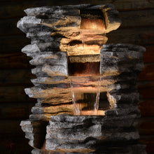 Load image into Gallery viewer, LED 4-Tier Stacked Rock Water Fountain