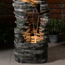 Load image into Gallery viewer, LED 4-Tier Stacked Rock Water Fountain