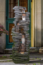 Load image into Gallery viewer, LED 4-Tier Stacked Rock Water Fountain