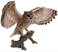 Load image into Gallery viewer, Eagle Owl On Branch W/Wings Out