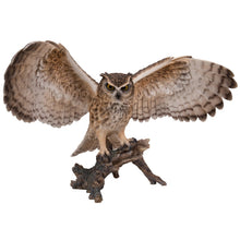 Load image into Gallery viewer, Eagle Owl On Branch W/Wings Out