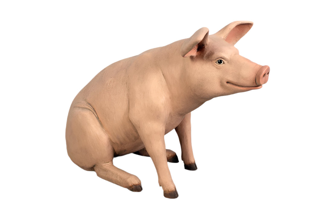 Made to Order: Ph-020505 - Pig-Sitting-Large - Resin/Fibreglass