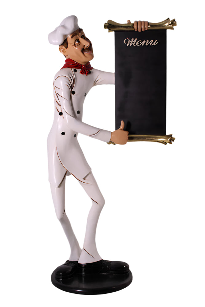 Made to Order: Ph-030518 - Skinny Chef With Menu 6 Ft High
