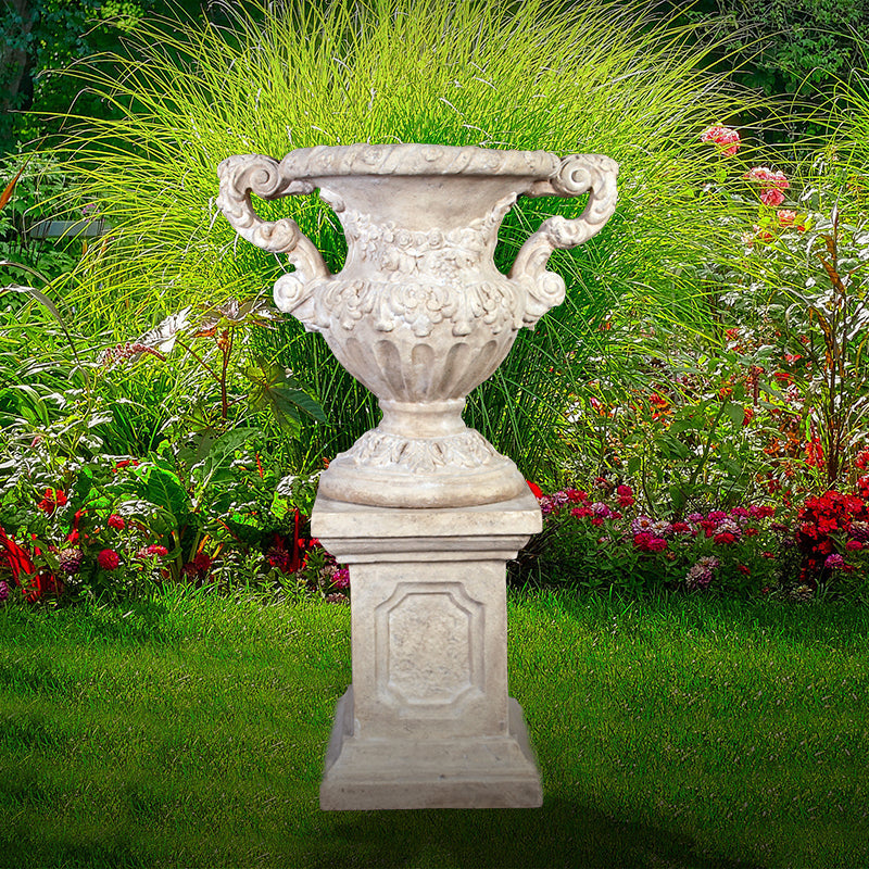 PH Studio: Floral Scrolled Urn on Base - MOQ 1