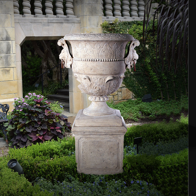 Made to Order: Large Lion Urn on Base