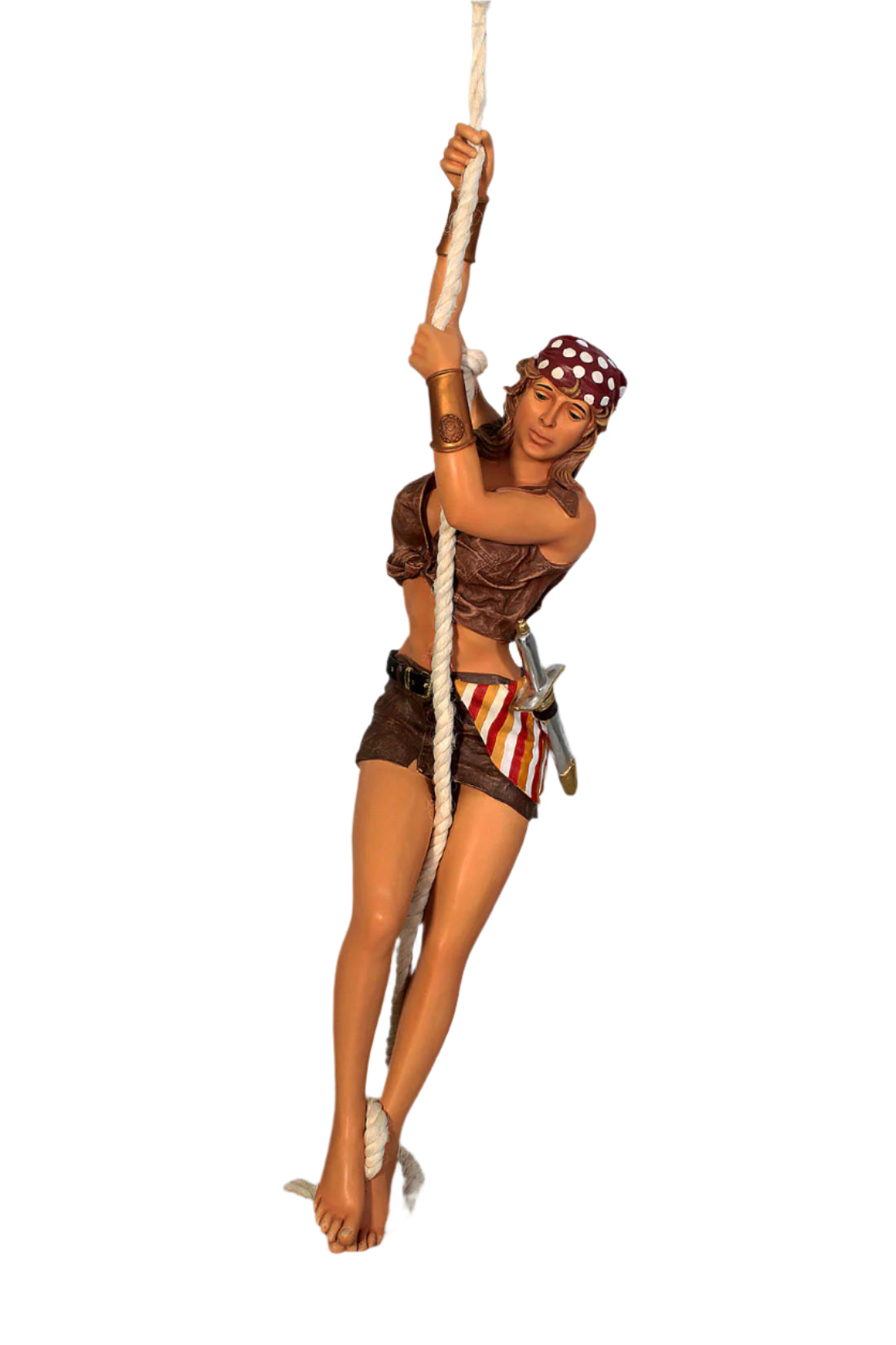 Made to Order: Ph-110050 - Pirate Lady Hanging On Rope