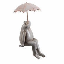 Load image into Gallery viewer, Sitting Couple Frogs W/Umbrella Garden Statue Yard Decor
