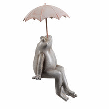 Load image into Gallery viewer, Sitting Couple Frogs W/Umbrella Garden Statue Yard Decor
