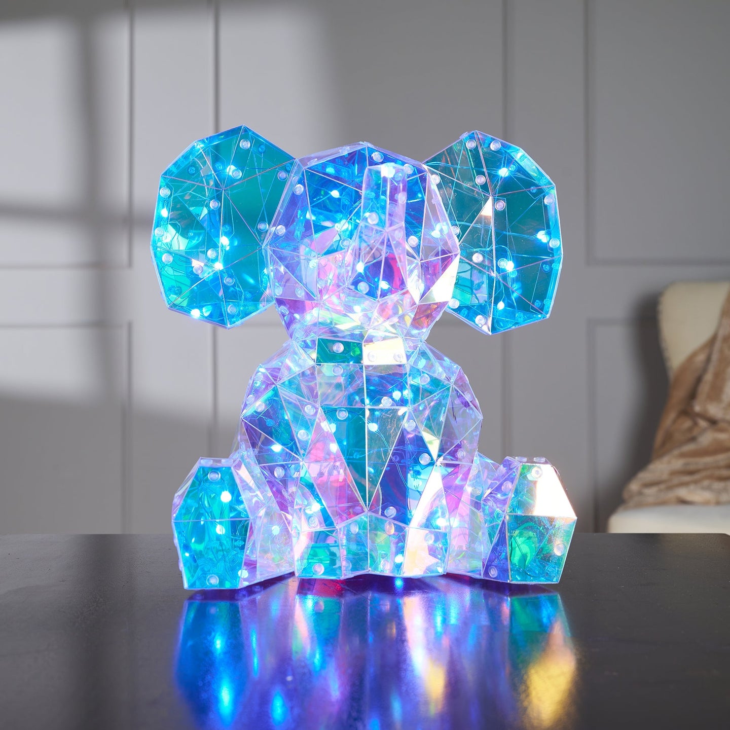 Majestic PET Elephant LED Lights: Radiant RGB Glow with USB Power