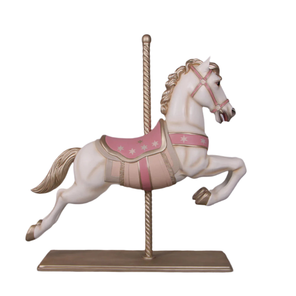 Made to Order: Ph-160206-Ow - Christmas Carousel Horse - Off White