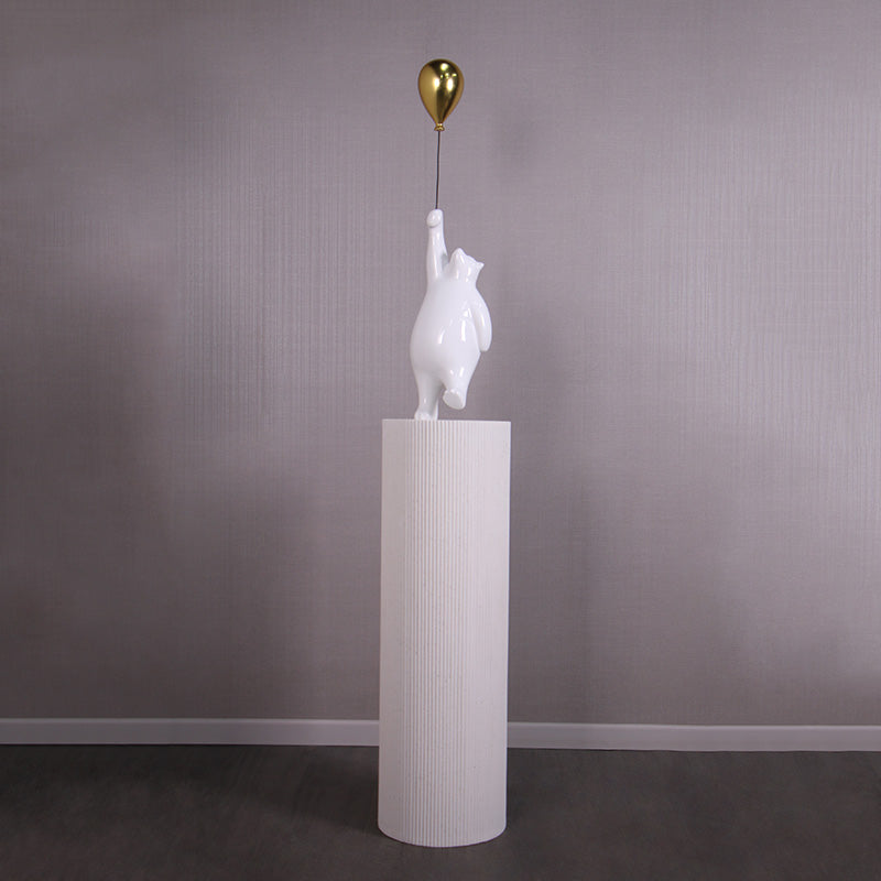 PH Studio: Bear with Balloon on Groovy Pedestal - MOQ 2