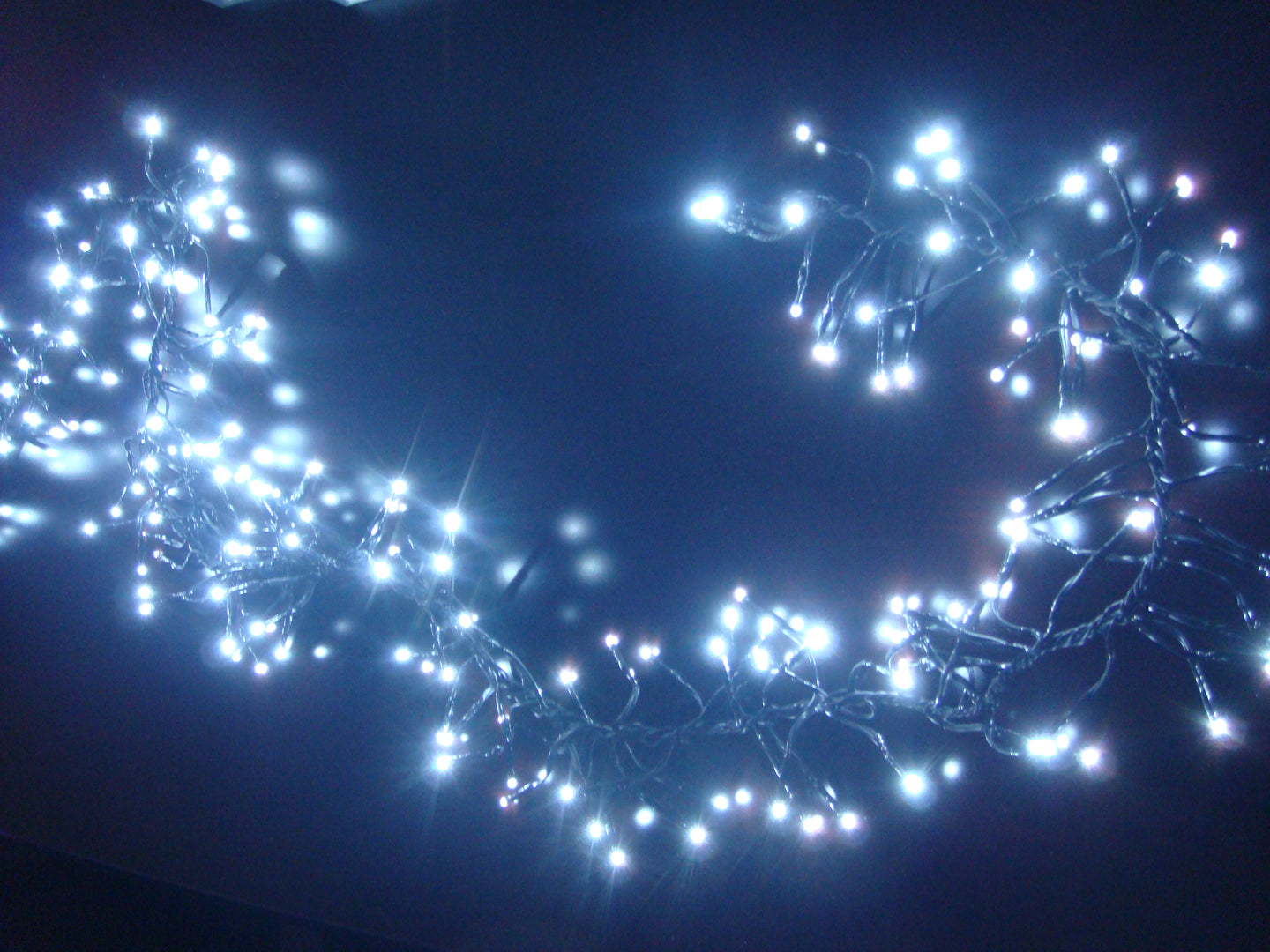 Cluster Light-In/Outdoor Variable Speed 240Led White 12 Feet