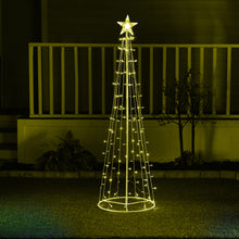 Load image into Gallery viewer, LED Metal Decorative Tree with Top Star - Warm White
