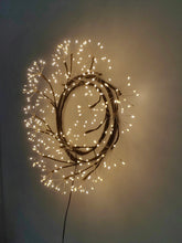 Load image into Gallery viewer, 24in LED Christmas Wreath Brown Indoor Hanging Holiday Decor
