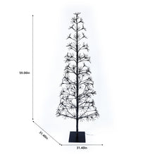 Load image into Gallery viewer, 71&quot; H I/0 Black Flowering Twinkling LED Tree
