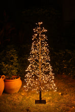 Load image into Gallery viewer, 48&quot; H I/0 Black Flowering Twinkling LED Tree
