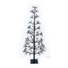 Load image into Gallery viewer, 48&quot; H I/0 Black Flowering Twinkling LED Tree
