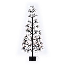 Load image into Gallery viewer, 48&quot; H I/0 Black Flowering Twinkling LED Tree
