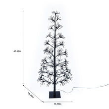 Load image into Gallery viewer, 48&quot; H I/0 Black Flowering Twinkling LED Tree
